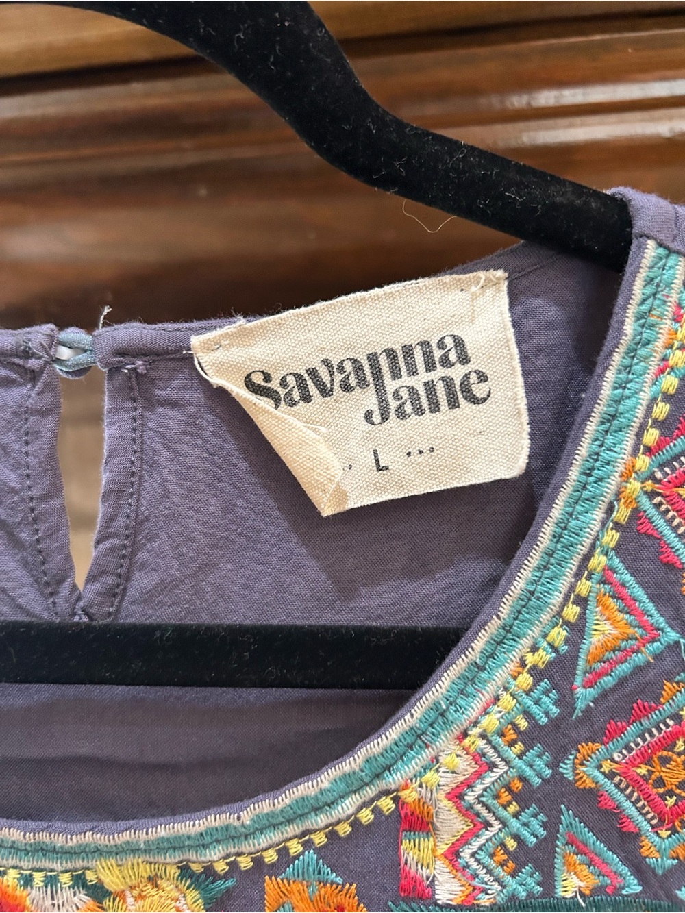 Savanna Jane Multicolor Embroidered Floral Patchwork Top EUC - Picture 2 of 4